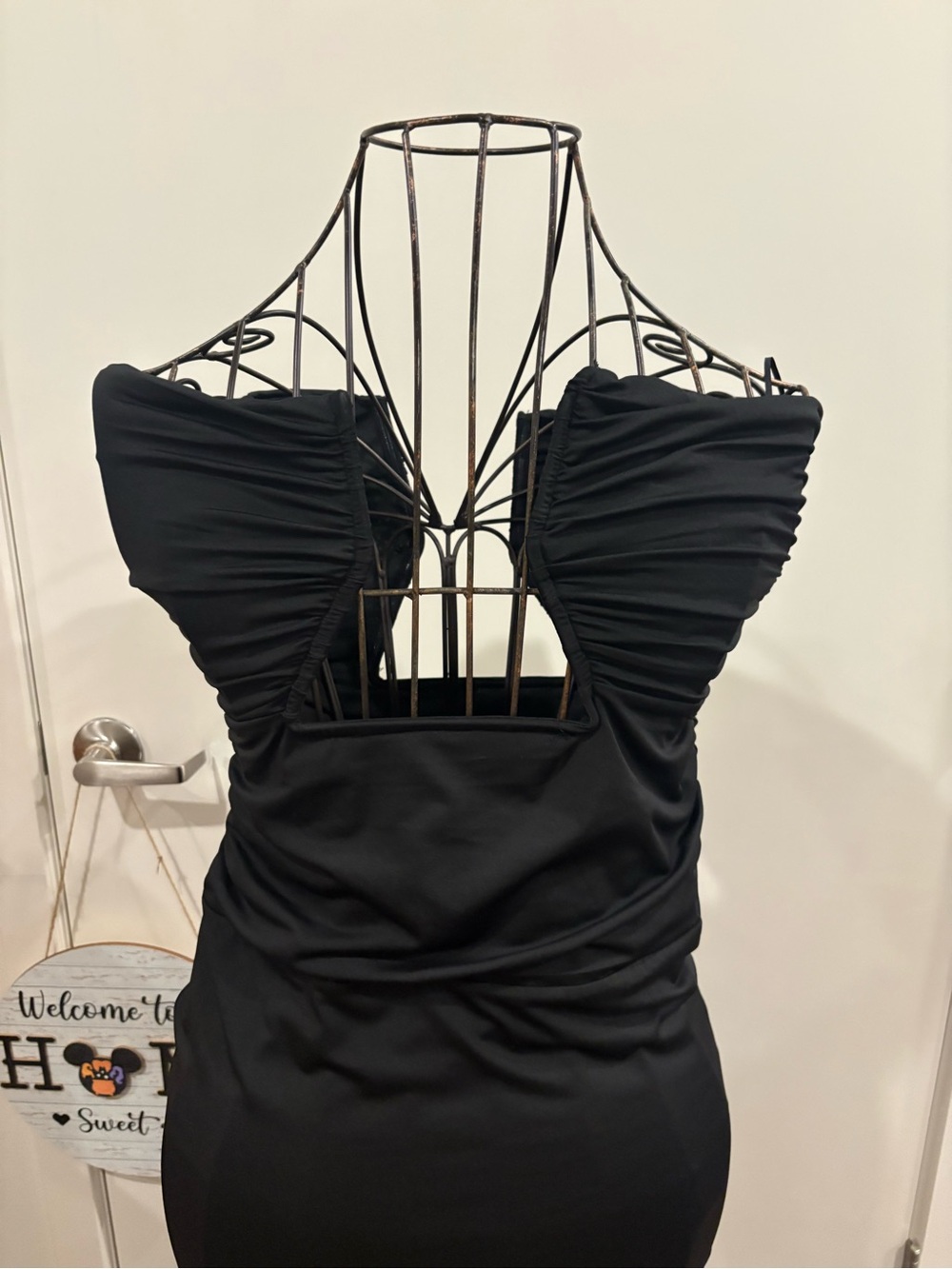 Beautiful Fashion Nova Black Ruched Cutout Maxi Dress - Picture 9 of 11